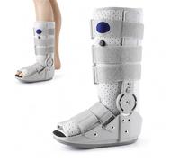 Botte de Marche Pneumatique Air Walker pour Rééducation Post-Opératoire Fractures Stables Entorses de la Cheville et du Tendon avec Pompe à Air et Sangles Réglables(M)