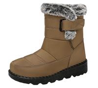 Botte De Neige Femme Bottes Doublure Polaire Durable RandonnéE Imperméable Bottines Semelle AntidéRapant Chaussures Mousse A MéMoire Chaussures ExtéRieur (Coffee, 43)