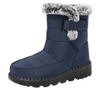 Botte De Neige Femme Bottes Doublure Polaire Durable RandonnéE Imperméable Bottines Semelle AntidéRapant Chaussures Mousse A MéMoire Chaussures ExtéRieur (Blue, 43)