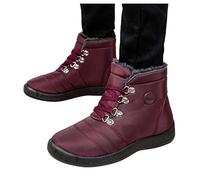 Botte De Neige FemmeChaussures de Neige Femme Haute Performance sans Contrainte pour Temps Froid - Bottes Imperméables Ronde Velours Semelle Antidérapante Confort Course Style Pérenne