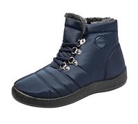 Botte De Neige FemmeChaussures de Neige Femme Haute Performance sans Contrainte pour Temps Froid - Bottes Imperméables Ronde Velours Semelle Antidérapante Confort Course Style Pérenne