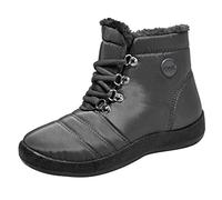 Botte De Neige FemmeChaussures de Neige Femme Haute Performance sans Contrainte pour Temps Froid - Bottes Imperméables Ronde Velours Semelle Antidérapante Confort Course Style Pérenne