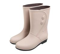 Botte De Pluie Femme Bottes Santiag Elegante Santiags Classic Equitation Bottines Bottine Noires Boots Hiver Neige Chaussure Caoutchouc Cuir Confort Impermeable