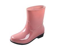 Botte de Pluie Femme Bottes Semi-compensées Jardin Confortables et Robustes Wellington Rain Boots L'extérieur Imperméables Antidérapantes Idéales pour la Saison