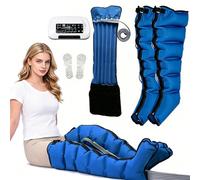 Botte De Pressothérapie Pour Jambes, Masseur Drainage Lymphatique Jambes 6 Cavités, Télécommande Sans Fil, Fonction D’évacuation Automatique, Idéal pour Récupération Sportive et Détente