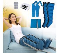 Botte de Pressothérapie pour Massage Jambes, 6 Chambres Appareil De Massage À Compression d'air pour Jambes, Bottes Pressothérapie Lymphatique Douleurs Musculaires Et Rétention D'Eau