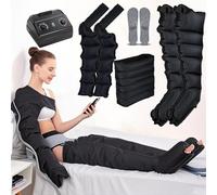 Botte De Pressothérapie pour Massage Jambes, Pressotherapie Jambes et Ventre et Bras, Drainage Lymphatique Jambe, Appareil Circulation Sanguine Jambes, soulager la Douleur