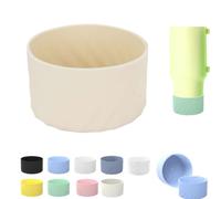 Botte de protection en silicone pour gobelets Stanley 40, 887,5 g, protecteur de bas de tasse pour bouteille d'eau Stanley de 7,5 cm de diamètre (beige)