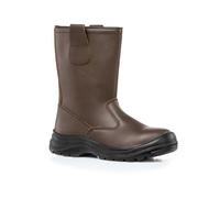 Botte de sécurité en cuir non fourrée Coverguard Pyroxite S3 SRC - Marron 45