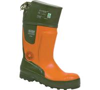 Feldtmann Bottes de sécurité forestières Ulme taille 45 olive/orange caoutchouc naturel SB Quantité:1