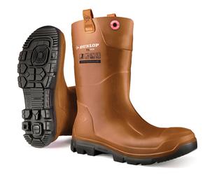 Botte de sécurité fourées RIGAIR PRO FUR S5 SRA SRC CI Dunlop® marron/noir P44 COVERGUARD 9RFPO90044