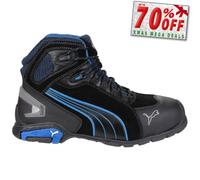 ISM Sicherheitsstiefel Rio Black Mid Gr. 39 noir/bleu cuir S3 SRC EN20345 Quantité:1