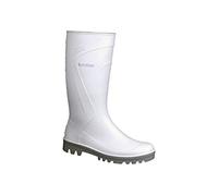 Botte de Travail Étanche | Haute | Fabriquée en PVC | Couleur Blanche | Pointure 43 | Semelle Antidérapante et Résistante à l'Abrasion