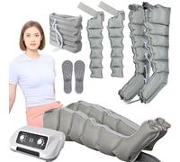 Botte drainage lymphatique - Appareil pressothérapie jambes et ventre - 6 chambres - Pressothérapie lymphatique circulation - Réglable 0-240 MHg, minuteur 0-30 min
