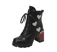 Botte En Caoutchouc Femme Bottes Petits Mollets Femmes bottines automne et hiver mode tendance changement progressif Camouflage impression confortable Chaussure Chaude Homme Bottes Femme (Black, 37)
