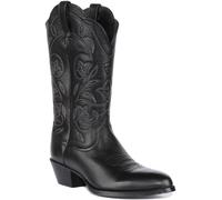 ARIAT Héritage Occidental Bout Rond Cuir Pleine Fleur Femmes Bottes Noir UK 3 -