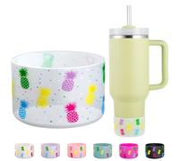 Botte en silicone pour tasse Stanley 40 30 591 ml, couvercle inférieur pour gobelets Yeti Rambler Cup SimpleModern 1200 ml, manchon de protection pour bouteille d'eau de 340,2 à 700,4 g (transparent)
