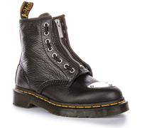 Botte Femme Dr Martens 1460 Métal À L'Avant Zip Doux Lunaire Noir UK 3 - 8