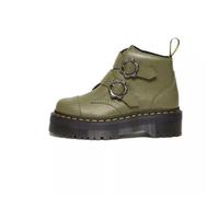 Botte Femme - Dr Martens DEVON FLOWER PLATFORME - Cuir - Plateau - Vert kaki 40