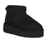 Botte Femme Emu Australie Stinger Micro Plateforme Ultra Mini Mouton Noir