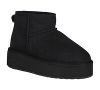 Botte Femme Emu Australie Stinger Micro Plateforme Ultra Mini Mouton Noir