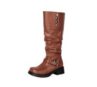 Botte Femme Talon Haut Sexy Bottes Cavalières Femmes Cuir Classiques Cuissarde Bout Pointu Botte Montantes Hipster Club Fête Escarpins Haute Bottes au-dessus du Genou Boots Western Élégants Fille