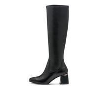 Botte Femme - TAMARIS - Noir - Cuir et simili cuir stretch - Talon large 6 cm - Zip intérieur 41