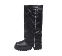 Botte Femmes Talon Haut Sexy Bottes Cavalières Femme Cuir Classiques Cuissarde Bout Pointu Botte Montantes Hipster Club Fête Escarpins Haute Bottes au-dessus du Genou Boots Western Élégants Fille
