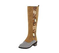 Botte Genou Femme Boots Mode Longue Talon Haut Aiguille Bout Pointu Vernis Zip Chaud Winter Chaussures Bootie High Stiletto Sexy Bottes Cuissardes Femme Bottines Femmes Automne Hiver