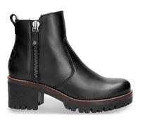 Botte Panama Jack Pauline Igloo Trav - Femme - Blanc/Noir - Fermeture Zip - Talon Carré 6cm 41