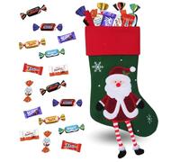 Botte Père Noël garnie d' un Assortiment de 100 chocolats | Mélange de Friandises Célébrations, Milka, Kinder Schokobons et Mini Bueno, Daim à Offrir à Noël