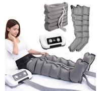 Botte Pressothérapie Lymphatique Pressotherapie Jambes et Ventre et Bras 6 Chambres Machine de Massage Jambe Appareil de Massage à Compression D'air pour Jambes (Grey2legs+waist, 6 Cavity)
