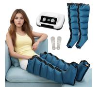 Botte Pressothérapie Lymphatique Pressotherapie Jambes et Ventre et Bras 6 Chambres Machine de Massage Jambe Appareil de Massage à Compression D'air pour Jambes (Blur2legs, 6 Cavity)