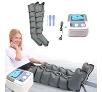 Botte Pressothérapie XL, Machine De Pressothérapie, 6 Chambres Appareil De Massage À Compression D'air Pour Jambes, Masseur Jambes Drainage Lymphatique (gris, 2legs)