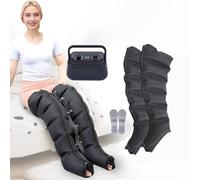 Botte Pressothérapie XL, Machine De Pressothérapie, 6 Chambres Appareil De Massage À Compression D'air Pour Jambes, Masseur Jambes Drainage Lymphatique (noir, 2legs)