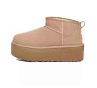 UGG Bottines femme Classic Ultra Mini Platform - daim & laine - Beige 36 EU (5 US)