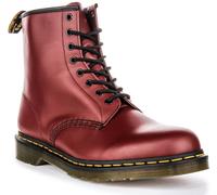 Botte Unisexe Dr Martens 1460 Lisse À Lacets 8 Œillets Cheville Cerise UK 6 - 10