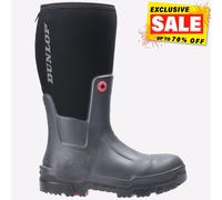 Botte Wellingtons Noire Unisexe Dunlop Snugboot Pioneer À Enfiler Imperméable