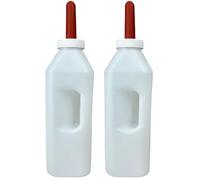 Botteau à bébé, 2pcs Bottle Bottle 5x17 pouces 3L de long du mamelon de mamelon silicone avec poignée ergonomique et échelle claire Ficheur lait fuite robuste, bouteilles et mamelons