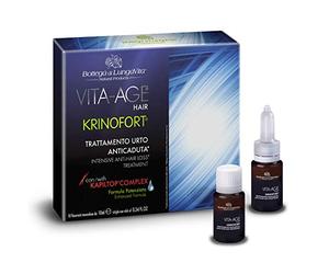 Bottega de LungaVita Traitement Intensif Anti-Chute de Cheveux Premières Applications, Capillation Récupère Volume et Force 10 Ampoules de 10 ml