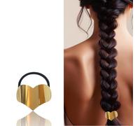 Bottega della Principessa -Accessoires pour Cheveux Or-Élastique pour Cheveux Femme avec Plaque Métal Or