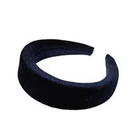 Bottega della Principessa Bandeau pour femme - Bandeau arrondi en velours - Bleu - 1 pièce