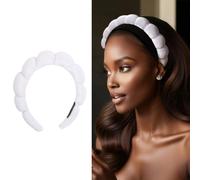 Bottega della Principessa - Serre-tête maquillage femme en velours bombé - Bandeau soin visage, spa, skincare - Accessoire beauté avec étui en organza - Idée cadeau femme