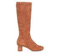 Bottega Veneta - Atomic Intrecciato Suede Knee Bottes - Femme - Chaussures - Brun - Taille: 40 EU