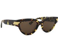 Bottega Veneta Femme Bottega Veneta BV1035S 002 Lunettes de soleil Acétate Havane Marron Cat Eye Normale
