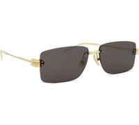 Bottega Veneta - Lunettes de soleil rectangulaires - Homme - Accessoires - Jaune - Taille: 58 MM