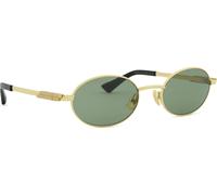 Bottega Veneta – Lunettes de soleil rondes unisexes Jaune Taille 52 mm