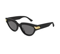 Bottega Veneta Femme Bottega Veneta BV1035S 001 Lunettes de soleil Acétate Noir Gris Cat Eye Normale