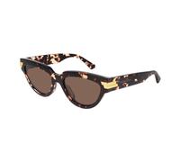 Bottega Veneta Femme Bottega Veneta BV1035S 002 Lunettes de soleil Acétate Havane Marron Cat Eye Normale