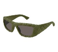 Bottega Veneta Femme Bottega Veneta BV1303S 002 Lunettes de soleil Injecté Vert Marron Ronde